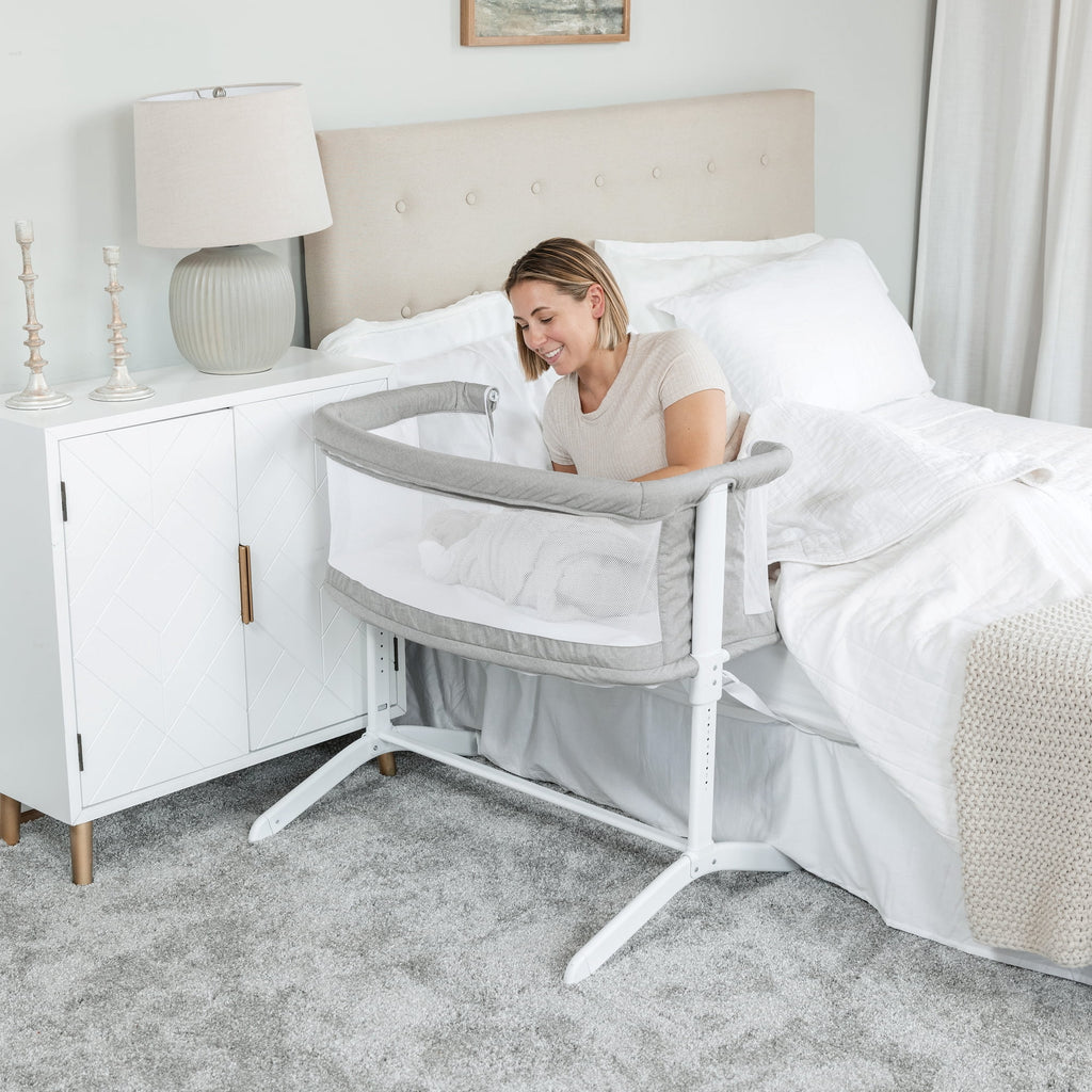 Baby Delight Beside Me Serenity Bassinet and Bedside Sleeper, Pebble Grey