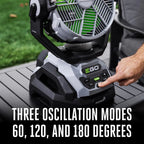 POWER+ 18 in Portable Outdoor Electric Misting Fan, 5 Speeds