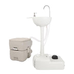 Miekor Portable Sink And Toilet Combo - 5Gal Hand Washing Station And 5.3 Gal Flushing Toilet