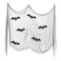 Creepy Gauze Fabric with Bats, Gray, 29.5" x 118", Halloween by Way To Celebrate