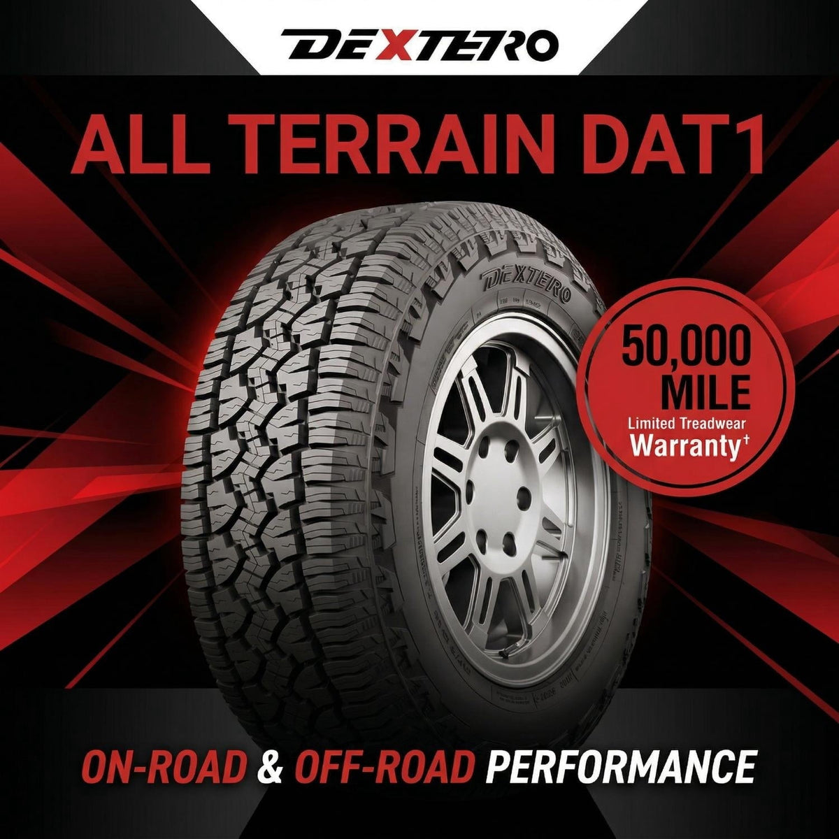 Dextero DAT1 All Terrain 235/75R15 108S All Season Tires, Fits 2007-08 Toyota Tundra Limited, SUV