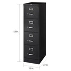 Hirsh Commercial Four-Drawer Vertical Letter File Cabinet, 22D