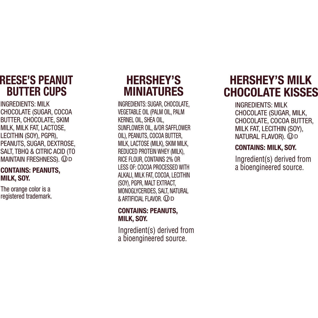 Hershey's and Reese's Assorted Chocolate Flavored, Halloween Candy Party Pack, 35 oz