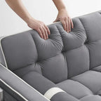 GNIXUU 3-in-1 Velvet Sleeper Sofa Bed With Adjustable Backrest And Storage - 55.5in W x 36in D x 30in H, 70in D x 45in W x 24in H