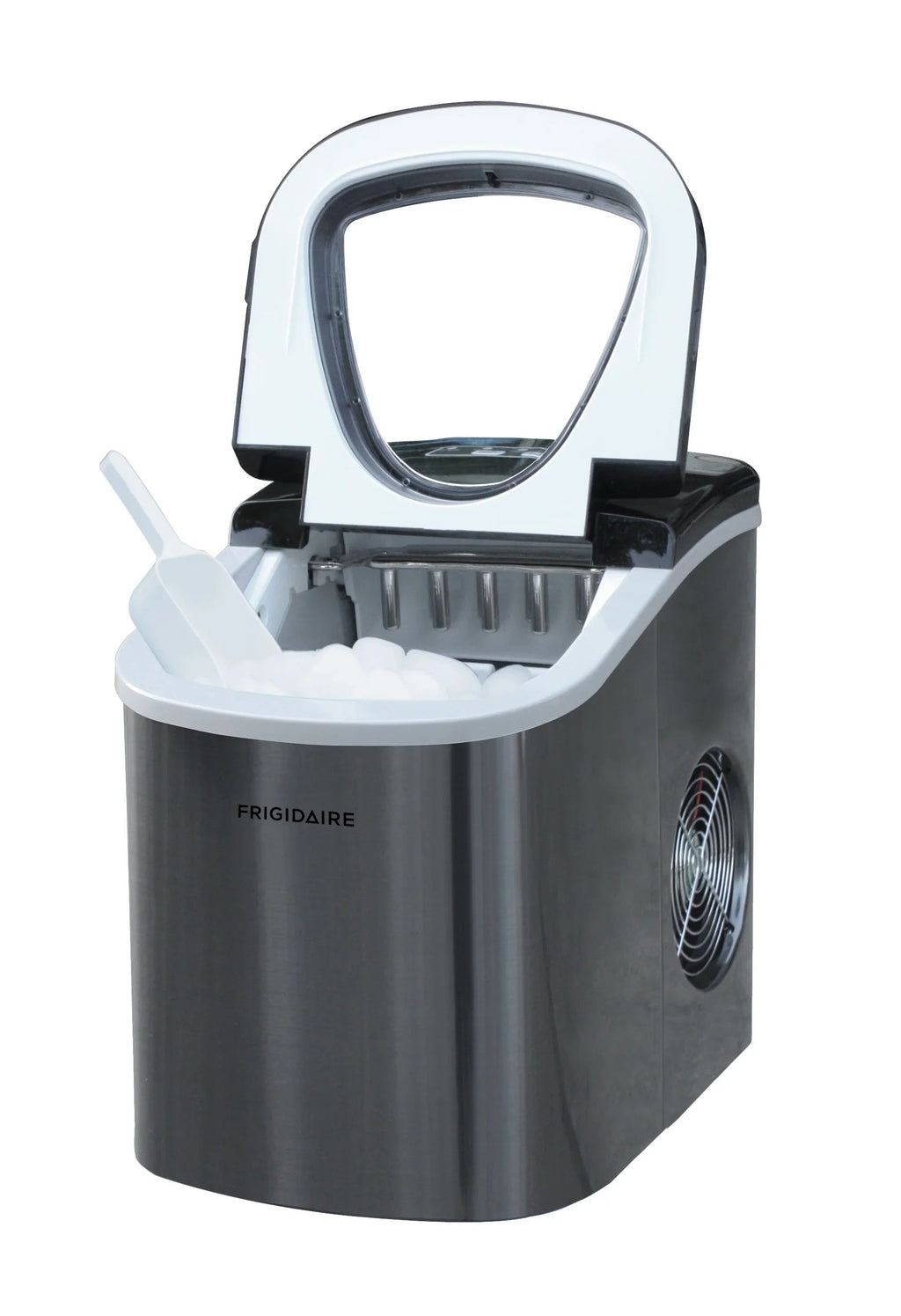 Frigidaire Portable Self-Cleaning Ice Maker, Black Stainless Steel - EFIC117-Ssblack_Sc