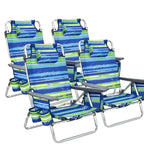 CraftPorch 4-Pack Folding Beach Chairs With 5-Position Recline