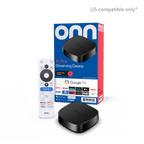 onn 4K Plus Streaming Device, Google TV - Ultra-fast Streaming, Stunning 4K UHD, 16GB Storage, 2GB RAM, Dolby Vision & Atmos, Remote with Voice